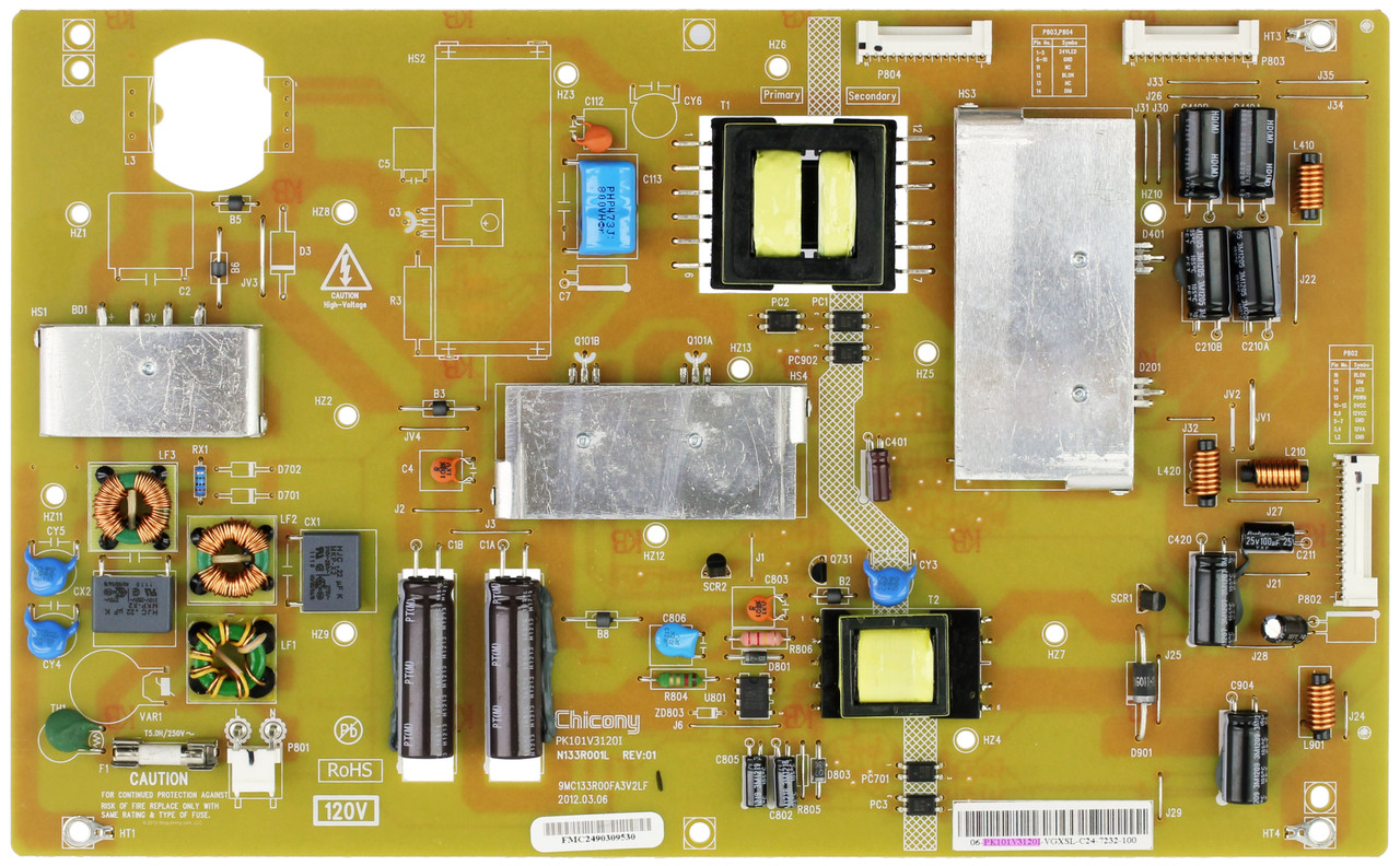 Toshiba 75031307 / PK101V3120I (9MC133R00FA3V2LF) Power Supply Unit