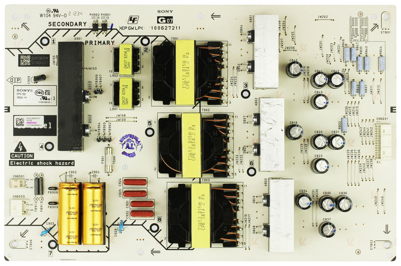 Sony 1-006-773-21 Power Supply G07B XR-75Z9J
