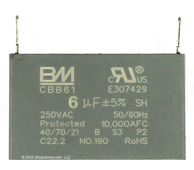 Frigidaire CBB61 6UF Capacitor for Air Conditioner