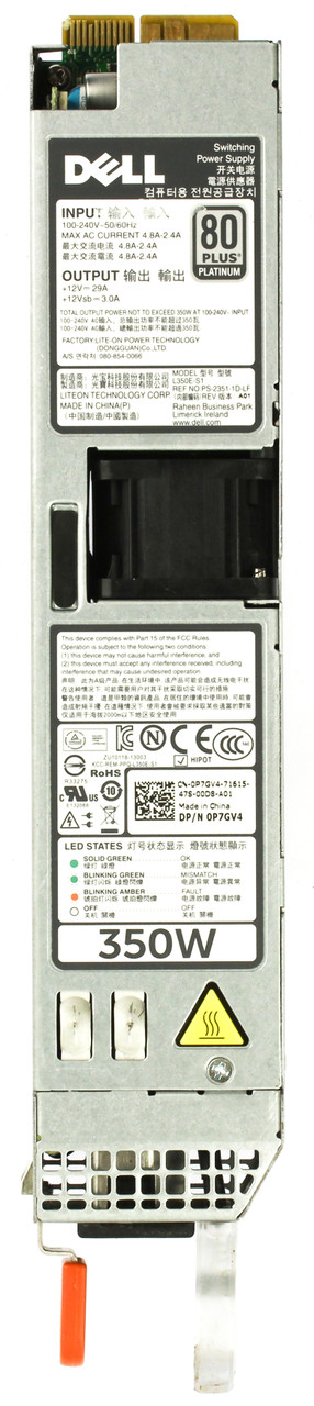 Dell Hot Swap 0P7GV4 L350E-S1 350 Watt Redundant Power Supply
