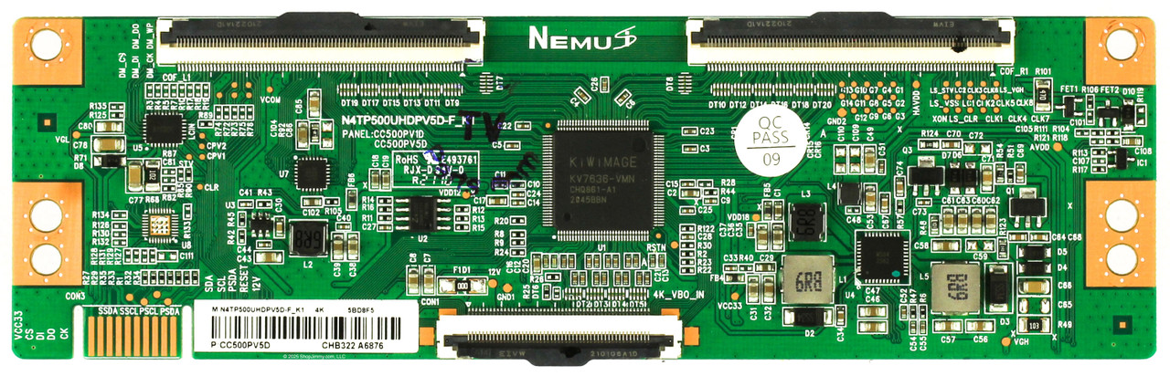 RCA CC500PV5D N4TP500UHDPV5D-F 50 Inch T-Con Board