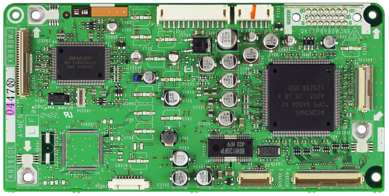 Sharp DUNTKB980FE04 Main Board for LC-13S1U-B LC-13S1U-S LC-13S1U-W LC-13S2U-S