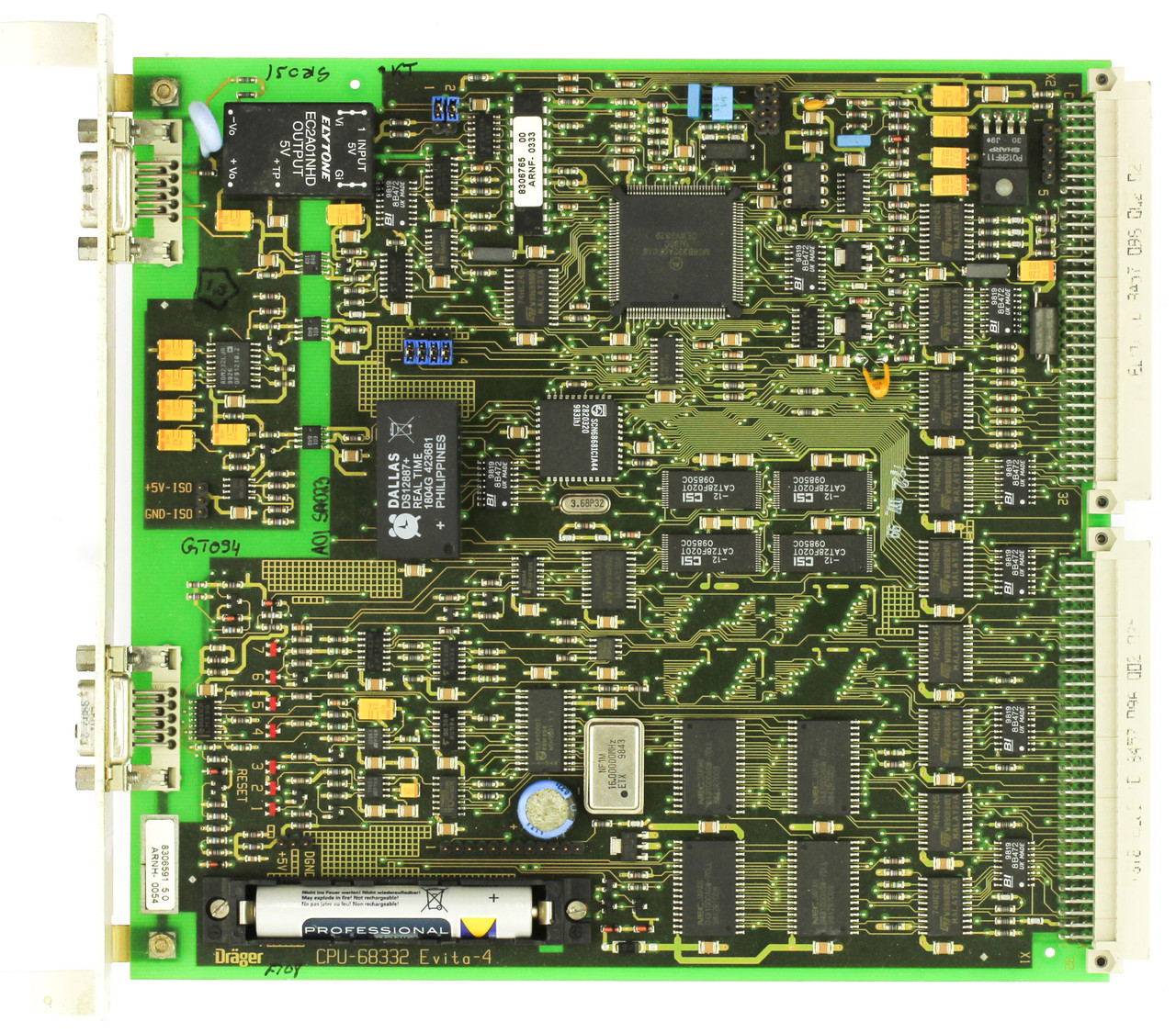 Drager 8306591 Evita 2 Dura Ventilator Control Board
