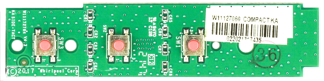 KitchenAid W11127060 Microwave Control Board 