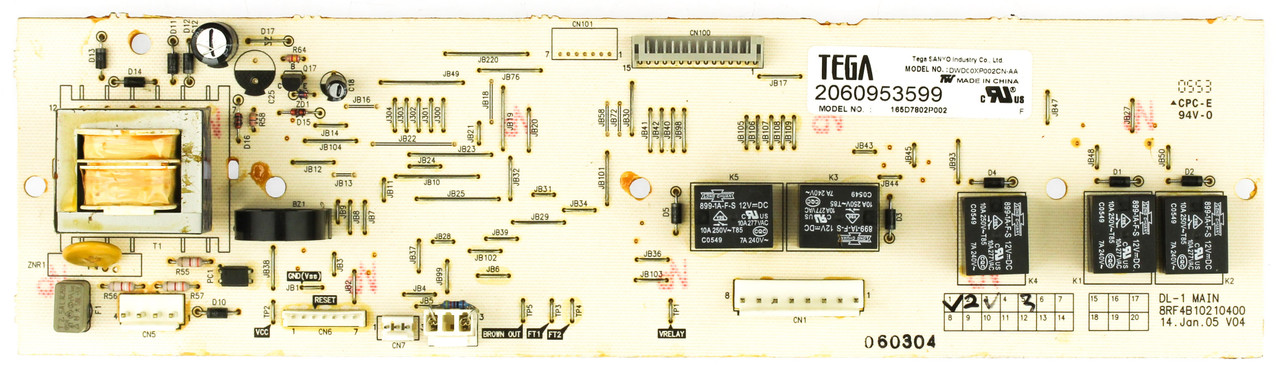 GE 165D7802P002 Dishwasher Control Board