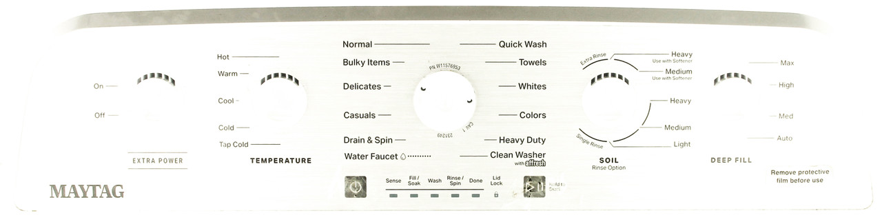 Whirlpool Maytag W11419539 Washer Control Panel