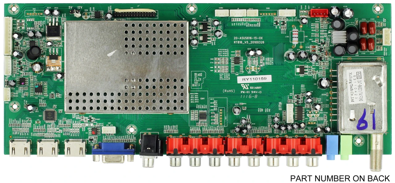 Seiki TI11107-002 (RY110159, 20-ASUS816-15-0X) Main Board for LC32G82