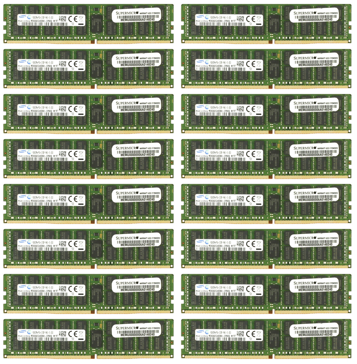 Samsung M393A2G40DB0-CPB0Q 16GB PC4 2133P Memory Module-Set of 16