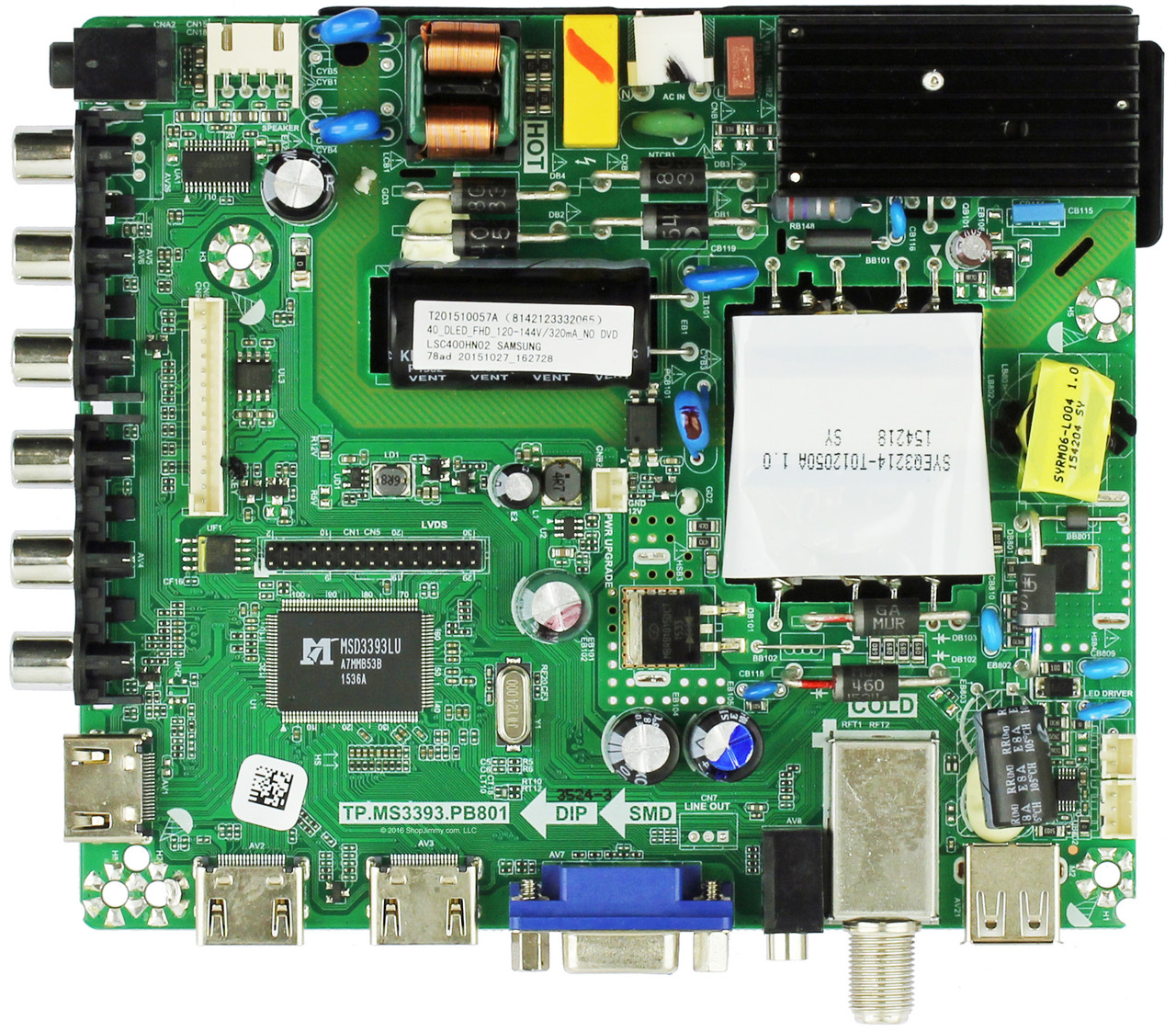 Proscan 8142123332065 Main Board/Power Supply for PLDED4016A (A1511 Serial)