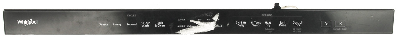 Whirlpool W10897413 Dishwasher Control Panel