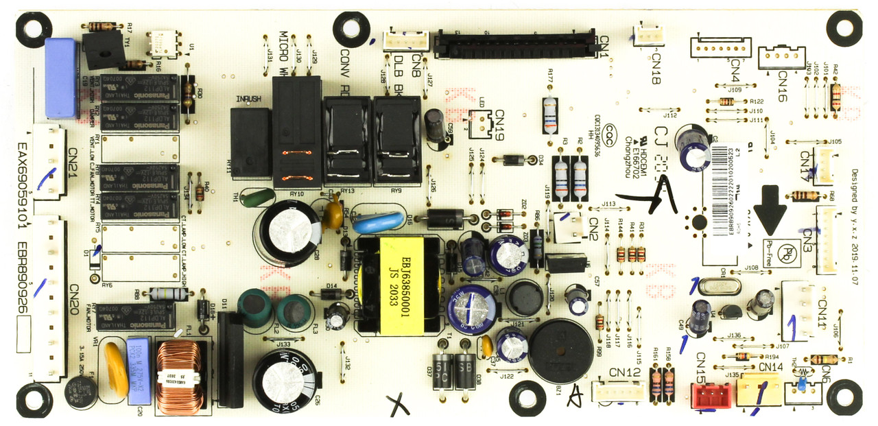 GE WB27X35398 Microwave Control Board 