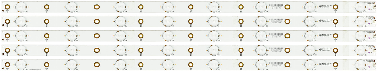 Vizio GJ-315-DLEDV-D508-V5 Replacement LED Backlight Strips (5)