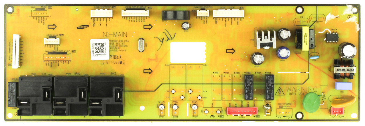 Samsung DE94-03595A No-Housing Oven Control Board