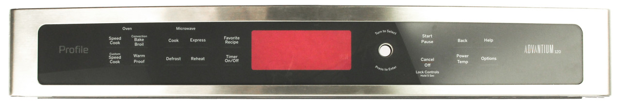 GE WB56X37192 Wall Oven Microwave Control Panel , Stainless