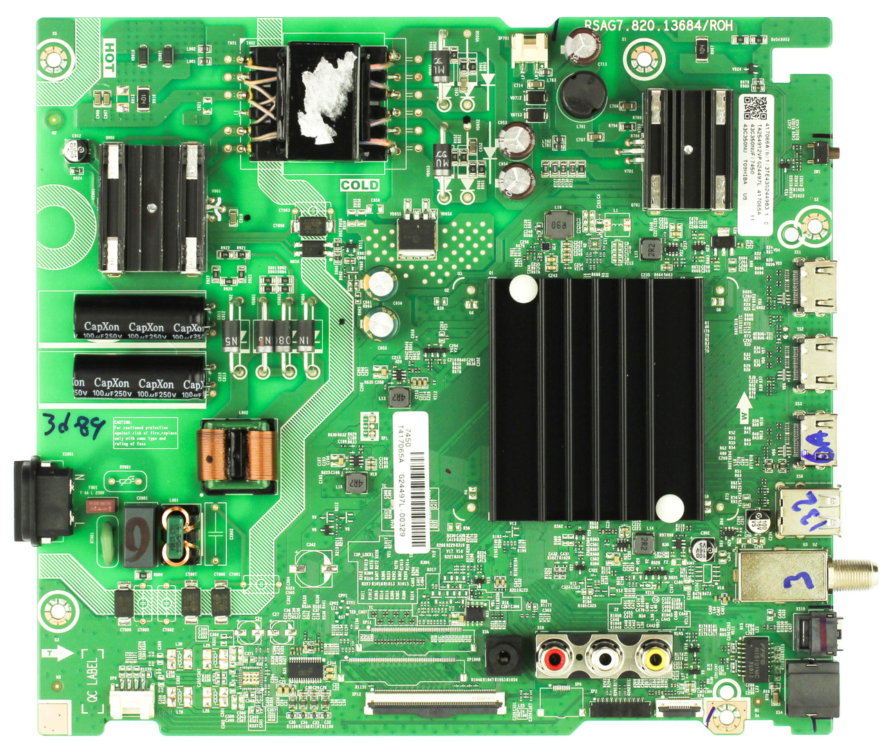 Toshiba 417066 417065 Main Board Power Supply for 43C350NU