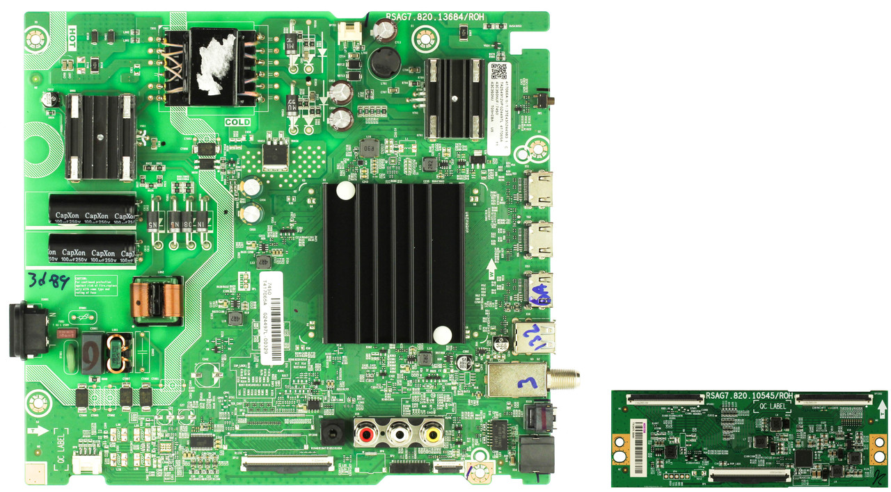 Toshiba 43C350NU Complete LED TV Repair Parts Kit VERSION 1