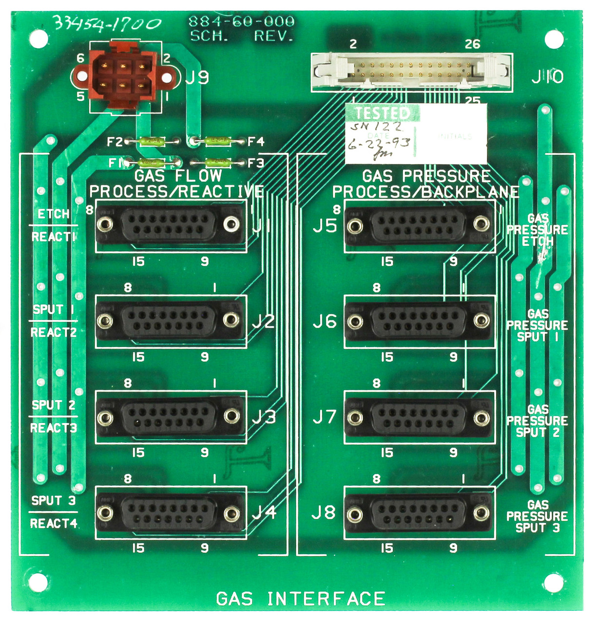 MRC 884-60-000 Gas Interface Circuit Board