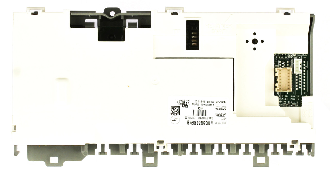 KitchenAid Whirlpool WPW10380685 Dishwasher Control Board