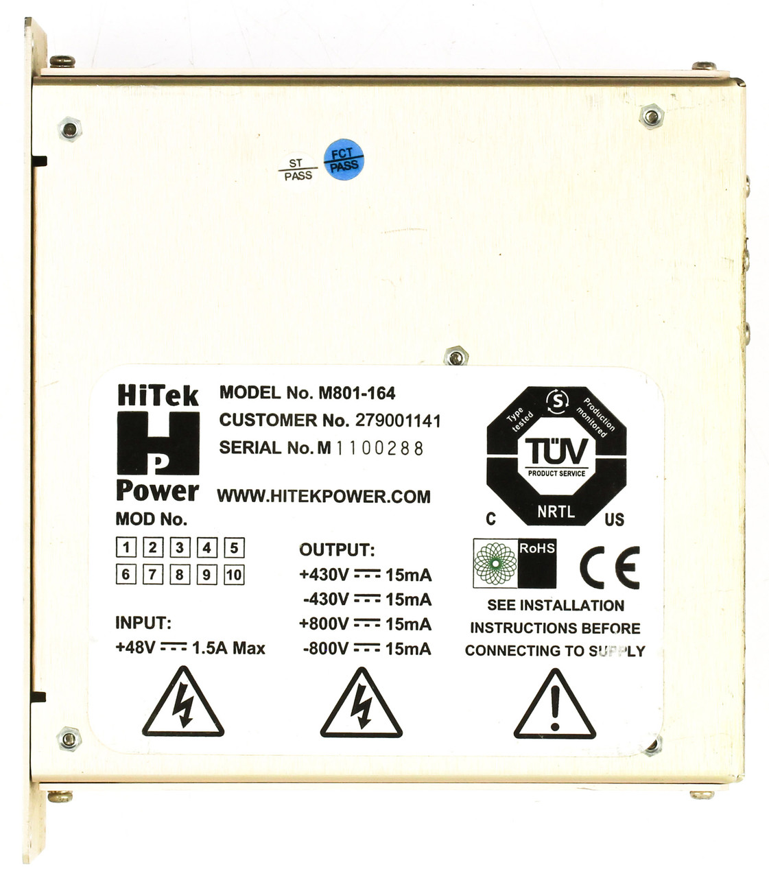 HiTek Power M801-164 Power Supply