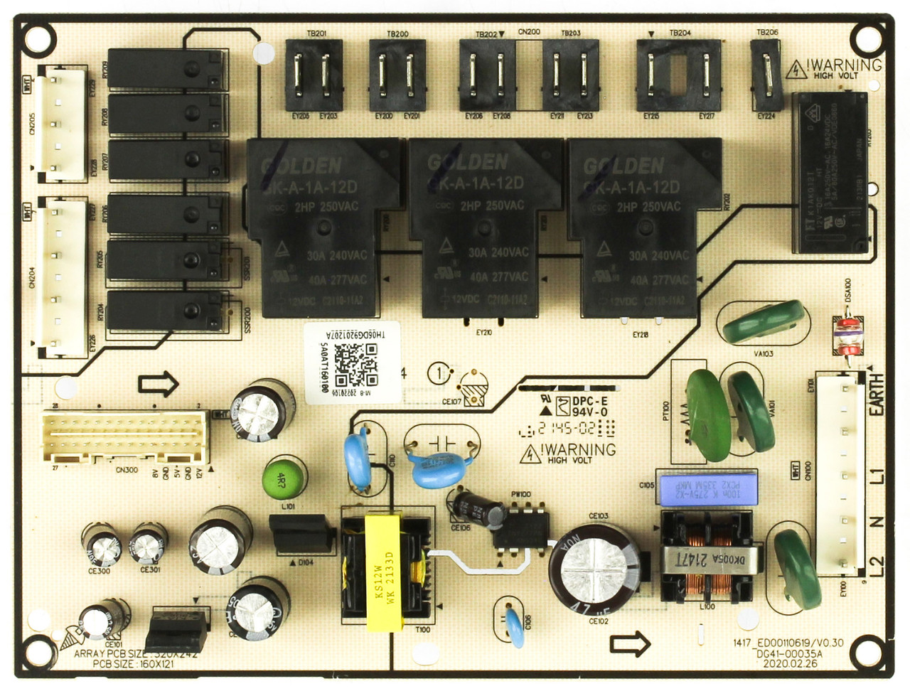 Samsung DG92-01207A Range Main Control Board