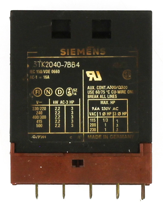 Siemens 3TK2040-7BB4 Phase/Voltage Loss Relay
