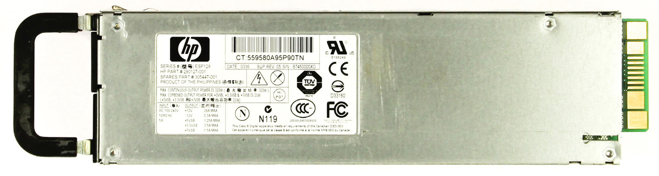 HP 280127-001 ESP 128 Modular Power Supply 325W