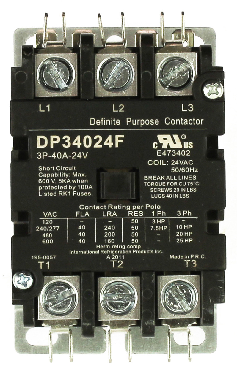 IRP DP34024F 3 Pole Contactor