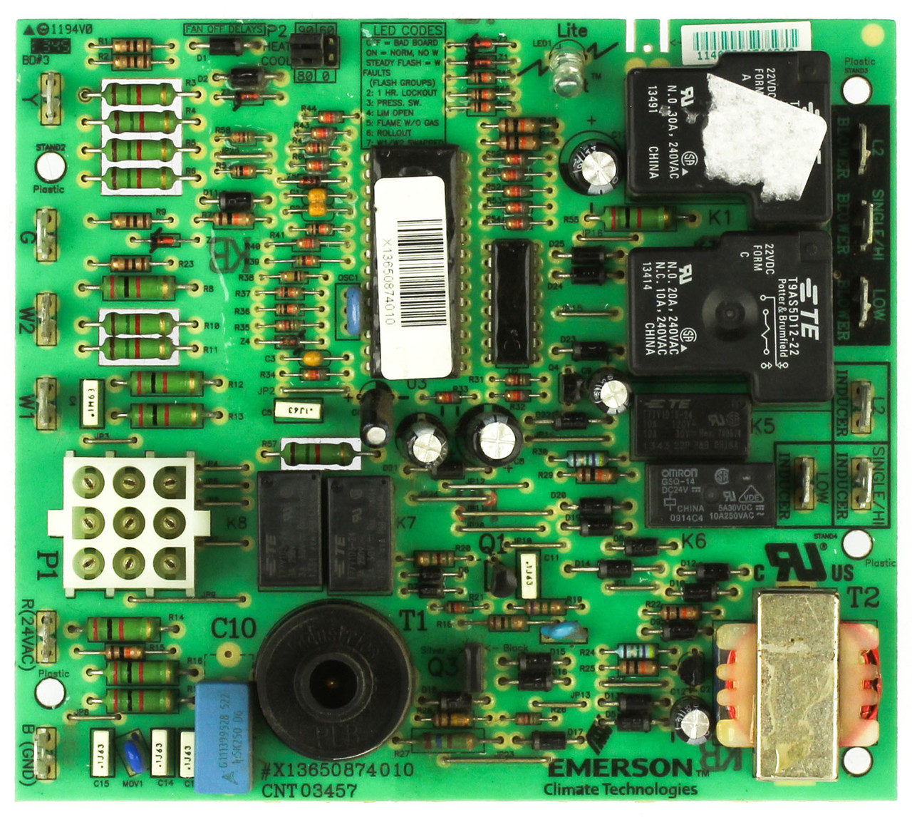 Emerson X13650874010 Furnace Control Board