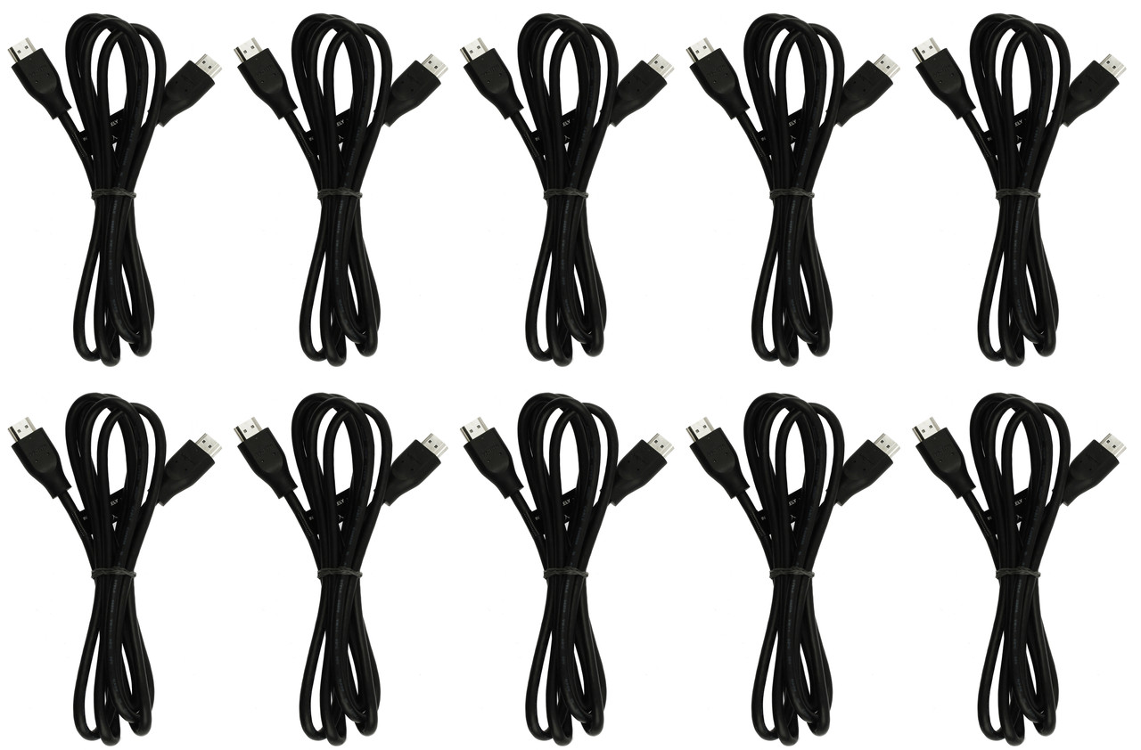 10-PACK 6' 4K Ultra HD HDMI Cable for LED TVs, Playstation, Xbox, Laptops