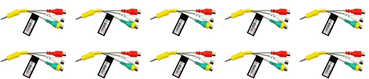 10-PACK Samsung BN39-02189A AV Gender Cable DC TO RCA