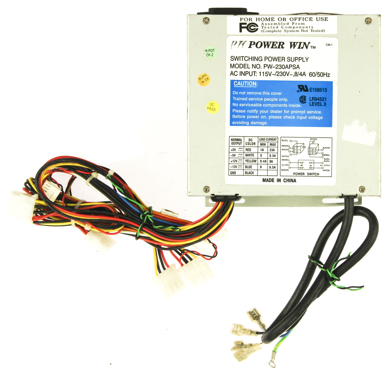 Power Win  PW-230APSA 230W Switching Power Supply 