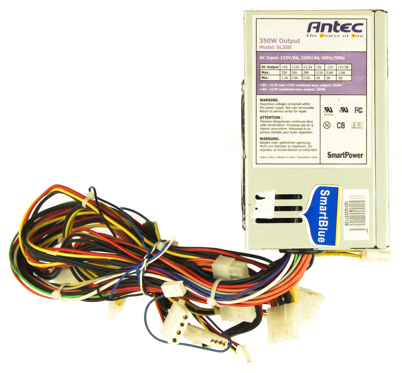 Antec SL350 350W ATX Power Supply 