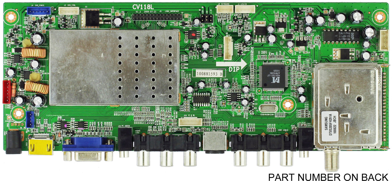 Curtis 1008H1593 Main Board for LCDVD199A-2