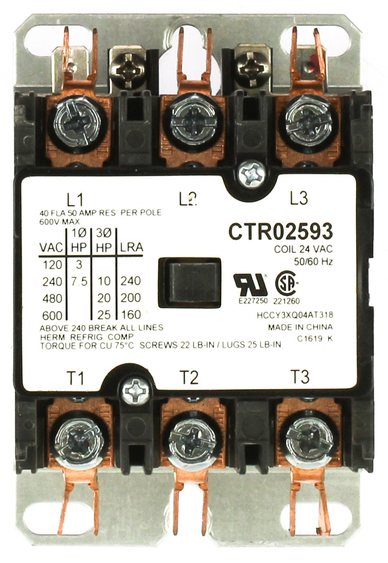 Trane CTR02593 Definite Purpose Contactor