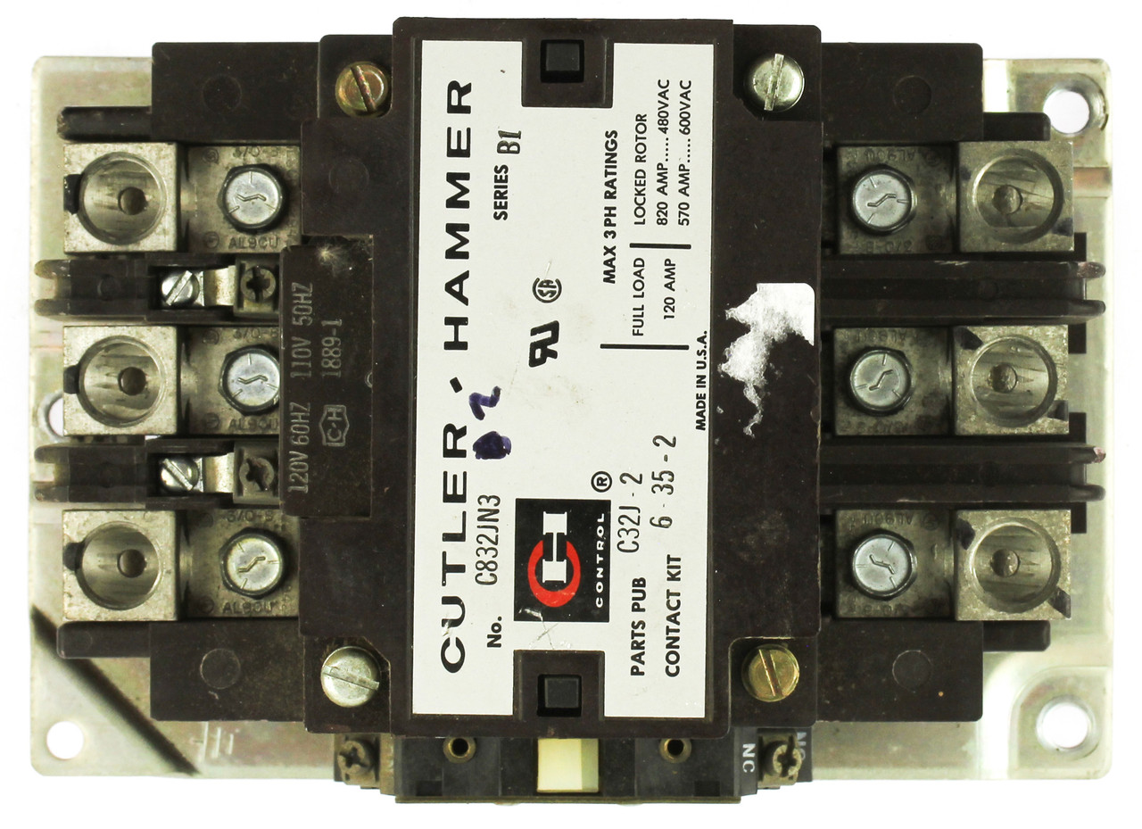 Cutler Hammer C832JN3 120A Contactor