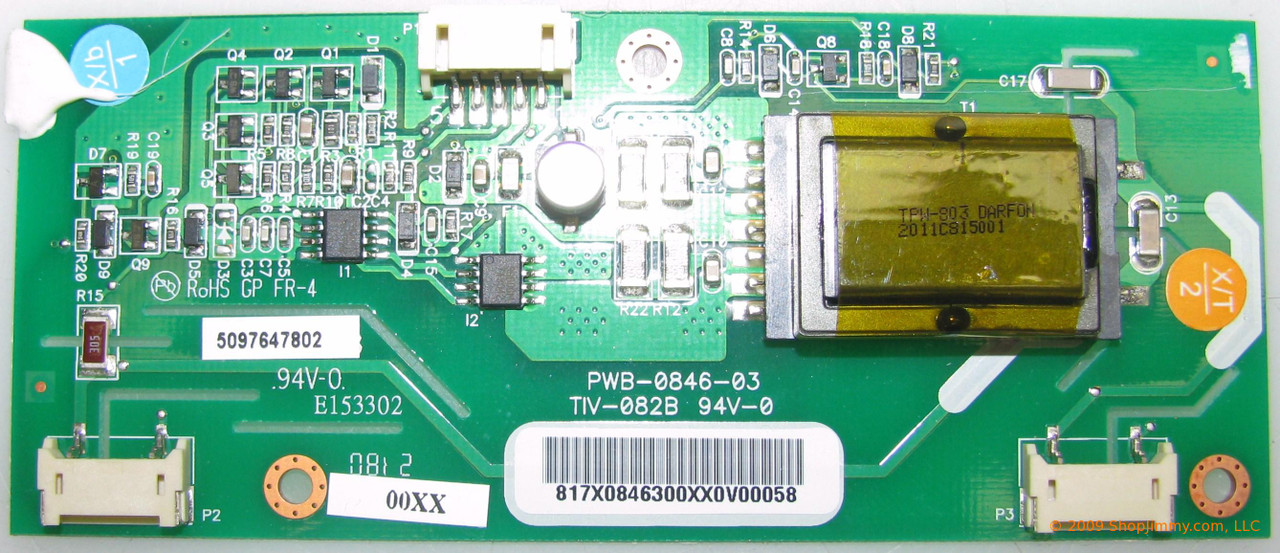 Westinghouse 5097647802 (PWB-0846-03) Backlight Inverter