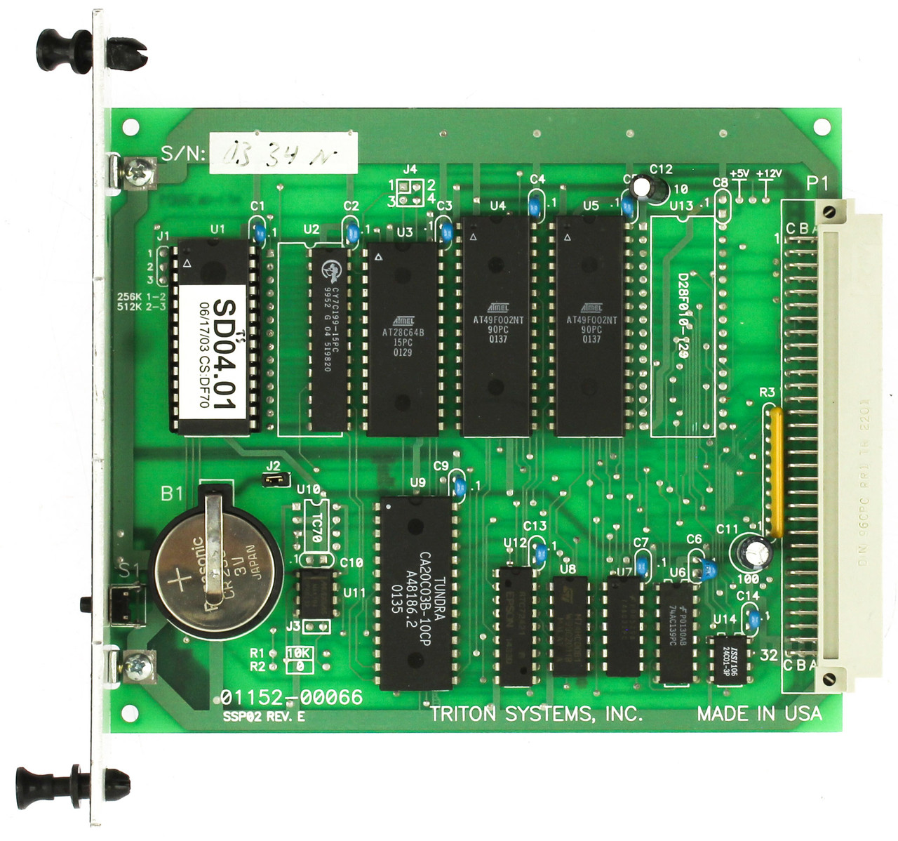 Triton ATM SSP02 01152-00066 Memory Module Circuit Board