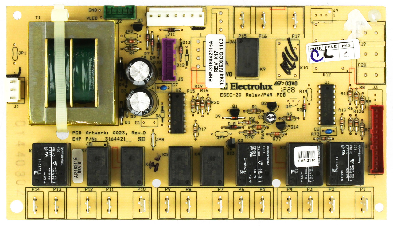 Electrolux 316442115 Range Control Board
