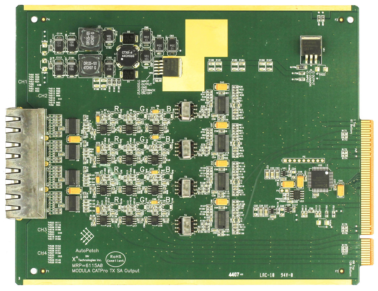 XN TECHNOLOGIES INC 6115A0 Modula CATPro TX SA Output Control Board