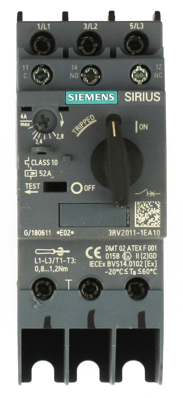 Siemens 3RV2011-1EA10 Motor Breaker