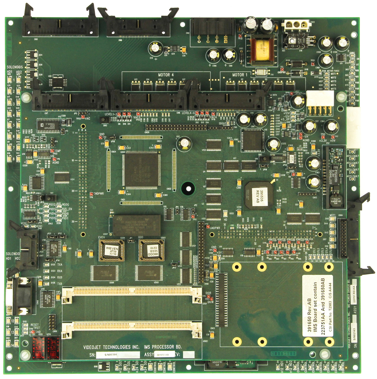 Videojet Technologies 391650 223751 IMS Processor and Power Driver Control Board