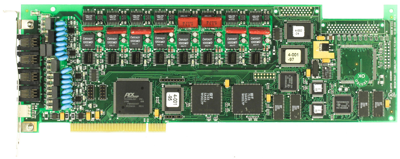 Brooktrout Technology 40-08-035B Quad-Port Telephone Voice PCI Board