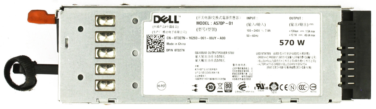 DELL 0T327N 570W Swap Server Power Supply