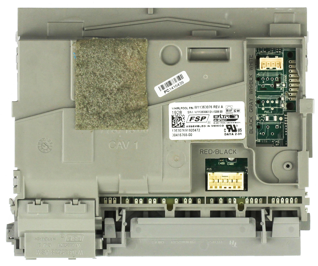 Whirlpool W11353076 Dishwasher Control Board