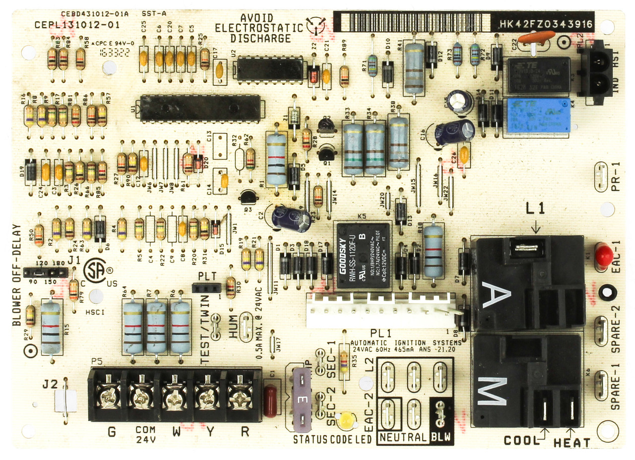 Carrier Bryant Furnace CEPL131012-01 Control Board