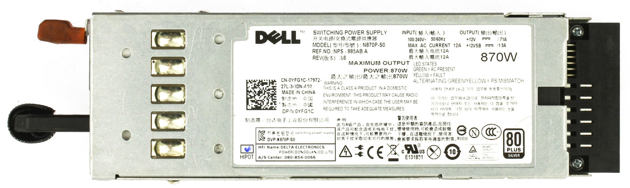 DELL NPS-885AB 870W Power Supply