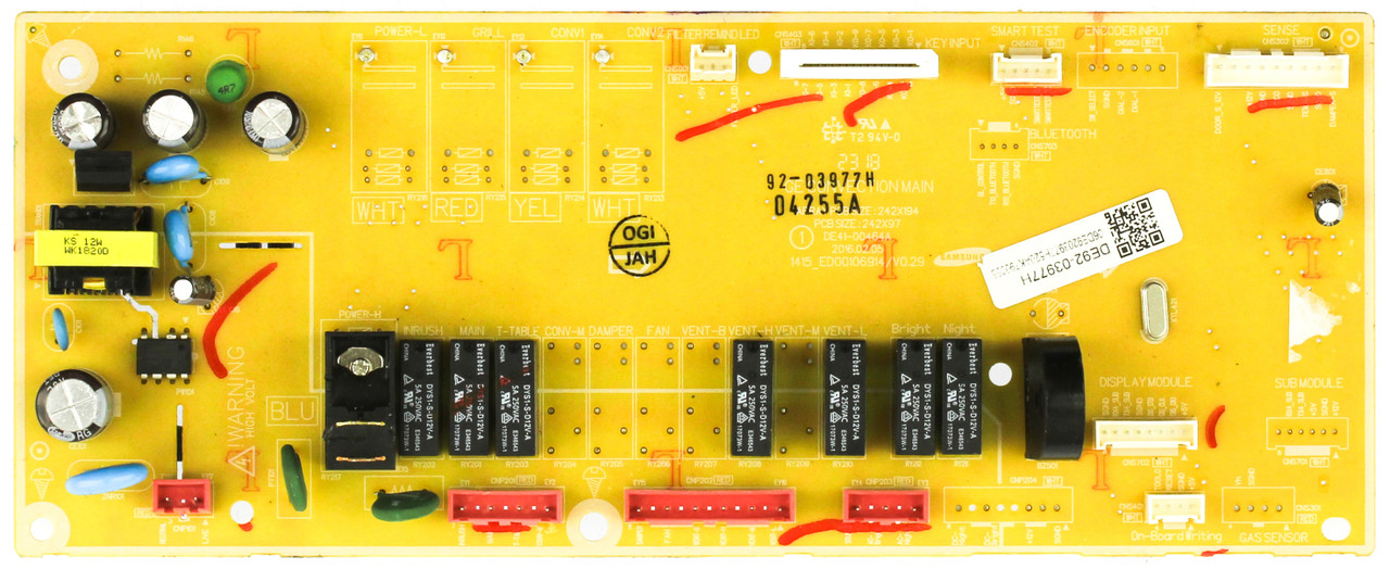 Samsung DE92-03977H Microwave Control Board