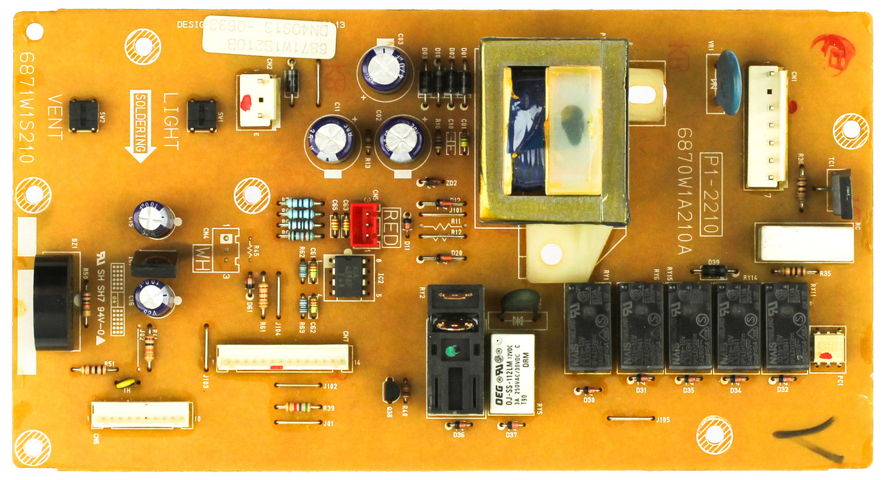 LG 6871W1S210B Microwave Control Board 