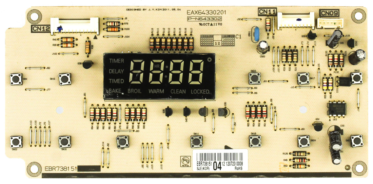 LG EBR73815104 Range Control Board