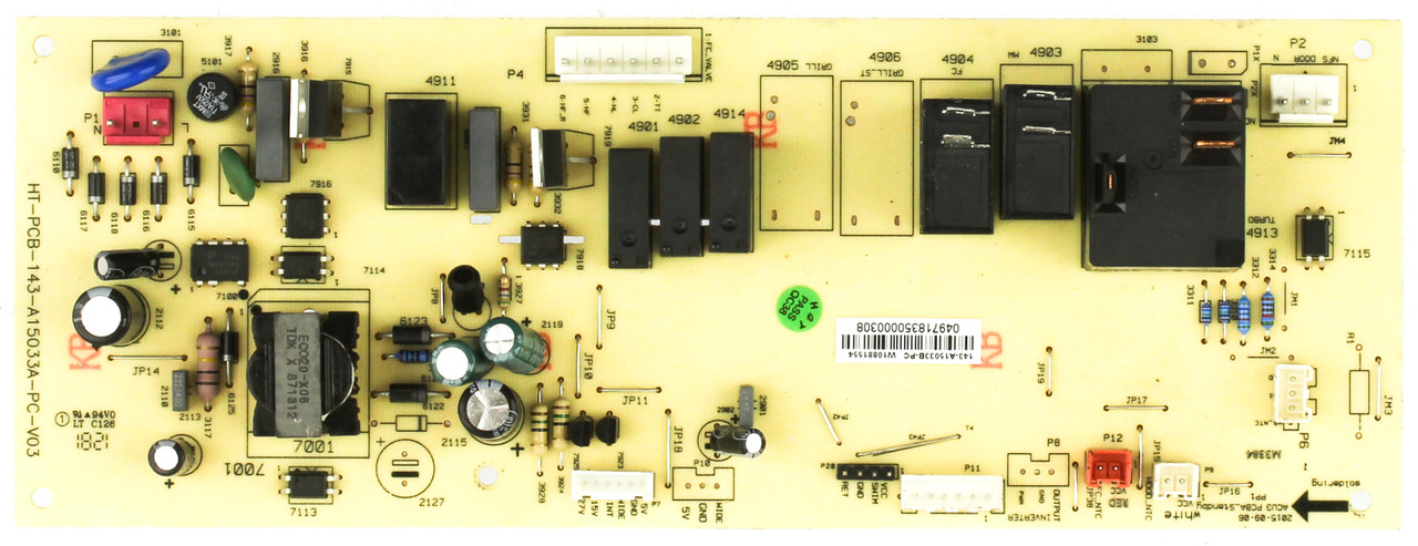 Whirlpool W10881554 Microwave Control Board